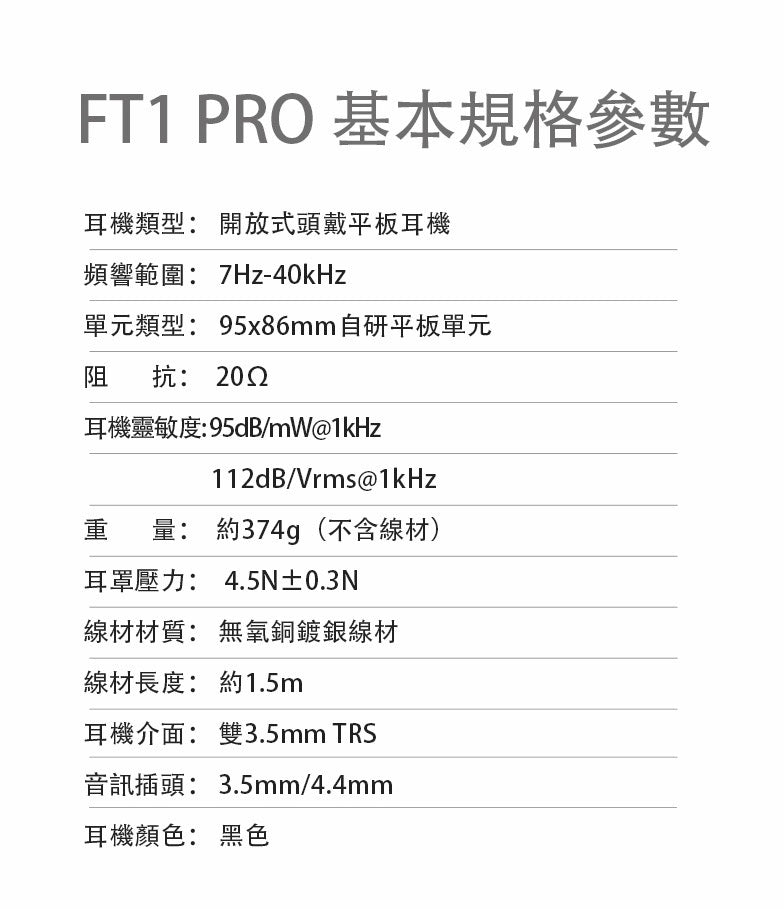 【藍寶石 + 鋁雙鍍層 ~ 開放式平板頭戴耳機 ~ FiiO FT1 PRO】