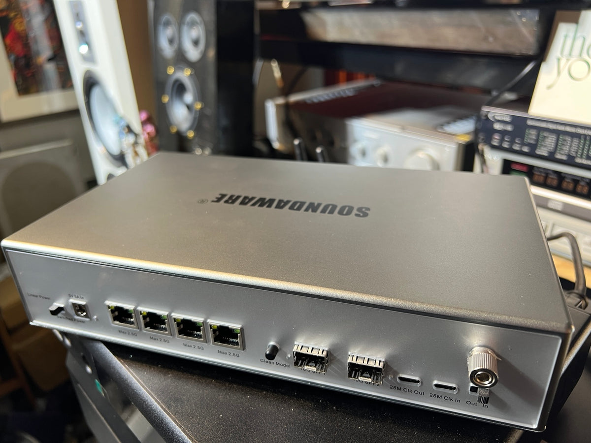 SOUNDAWARE PA3 HiFi 網絡交換機接口及機背實物